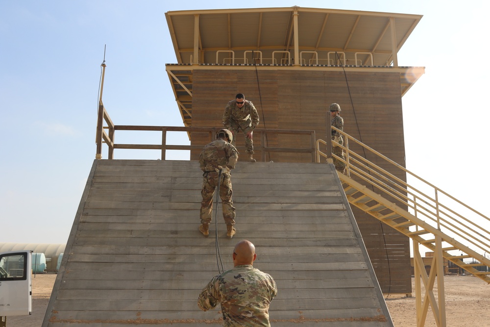 Task Force Phoenix rappel operations course at Camp Buehring, Kuwait