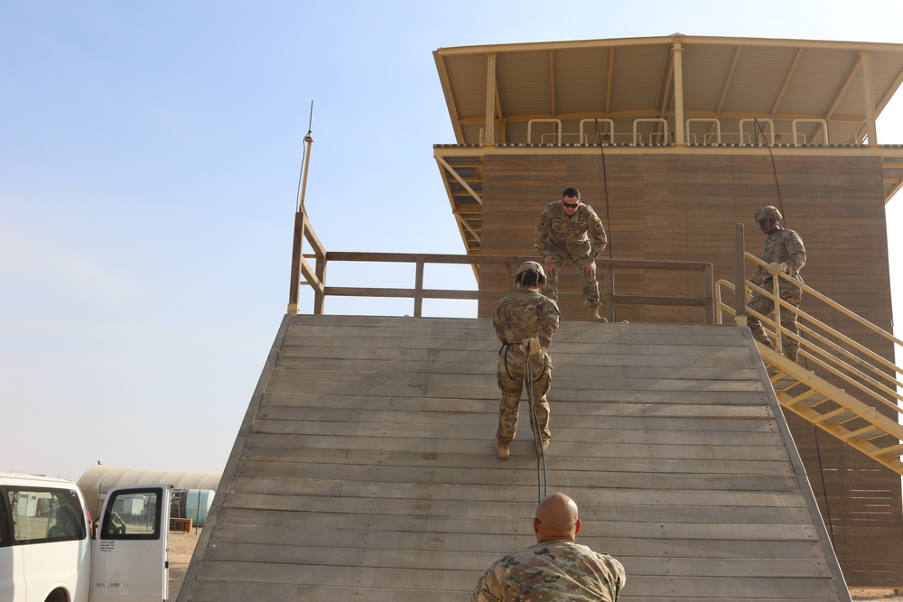 Task Force Phoenix rappel operations course at Camp Buehring, Kuwait