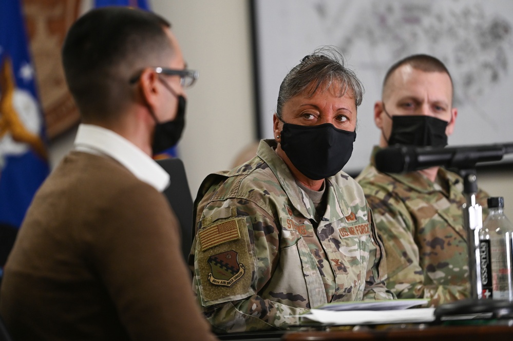 Installation leadership address topics during town hall