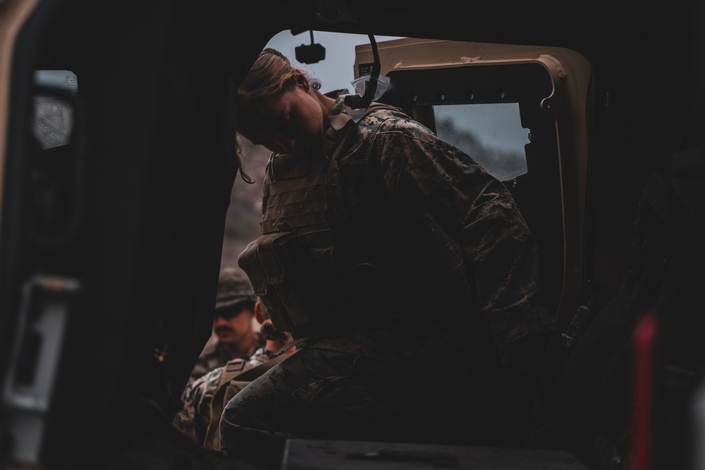 U.S. Marines Conduct Convoy Operations