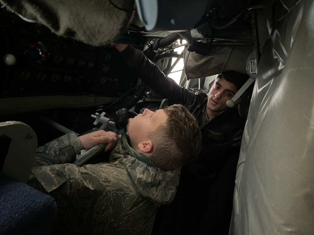 Mildenhall Cadet Squadron tours KC-135 static display