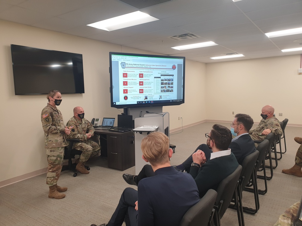Lithuanian Armed Forces cyber defense leader visits 111th Attack Wing at Biddle ANG Base