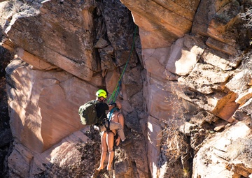 On the line, rescue training with ropes