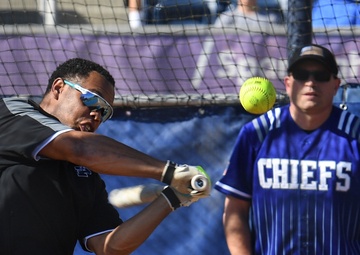 Dragons participate in Chiefs vs. Eagles softball game