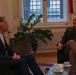 U.S. Army Brig. Gen. Joseph Hilbert, Commander of 7th Army Training Command, Speaks with German Parliament Member Jens Lehmann