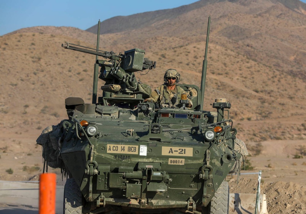 Strykers at National Training Center