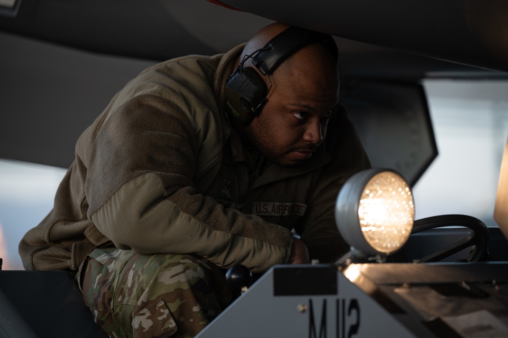 354th AEW F-35A Lightning II weapons loading during Iron Dagger