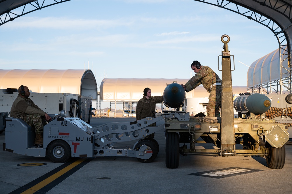 354th AEW F-35A Lightning II weapons loading during Iron Dagger