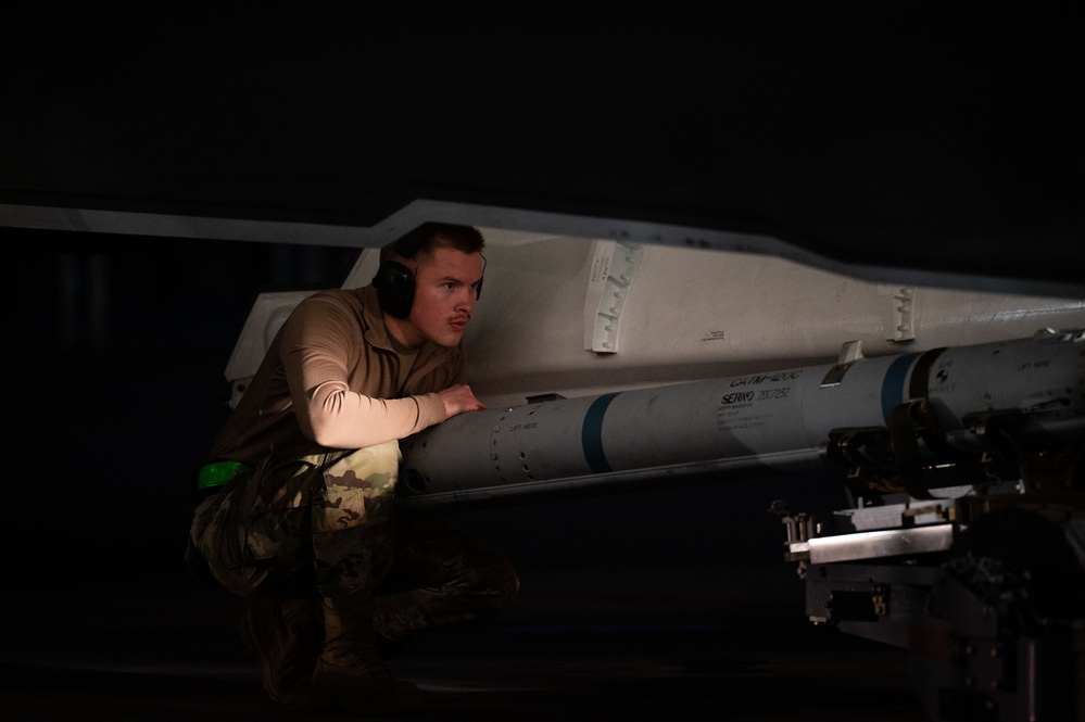 354th AEW F-35A Lightning II weapons loading during Iron Dagger