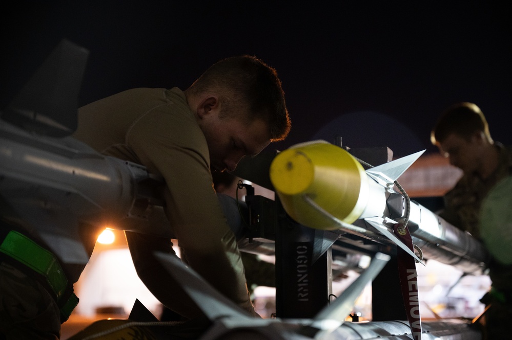 354th AEW F-35A Lightning II weapons loading during Iron Dagger