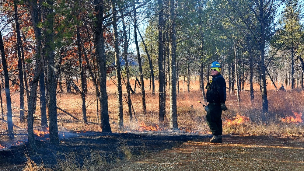 Rare December prescribed burn held on Fort McCoy's North Post