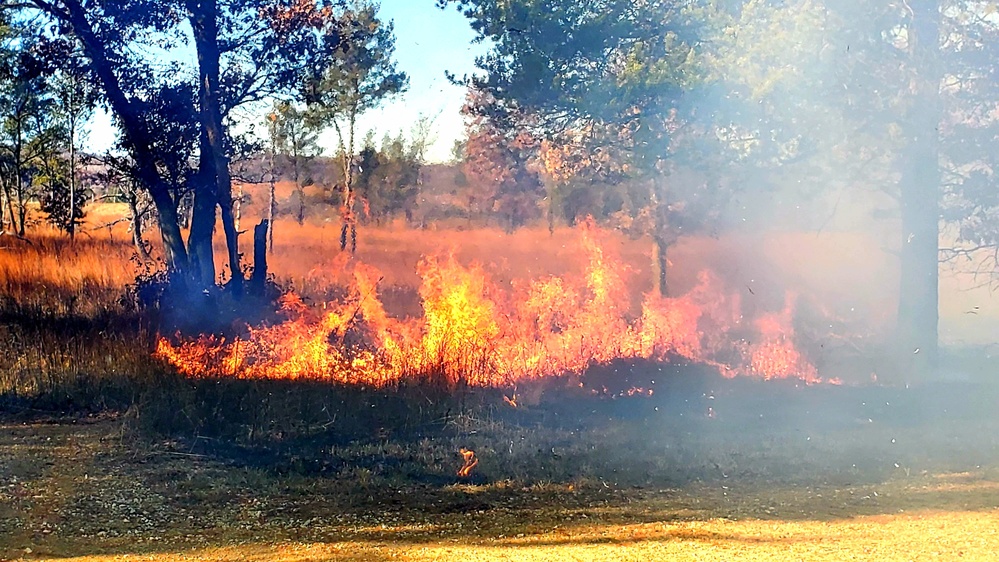 Rare December prescribed burn held on Fort McCoy's North Post