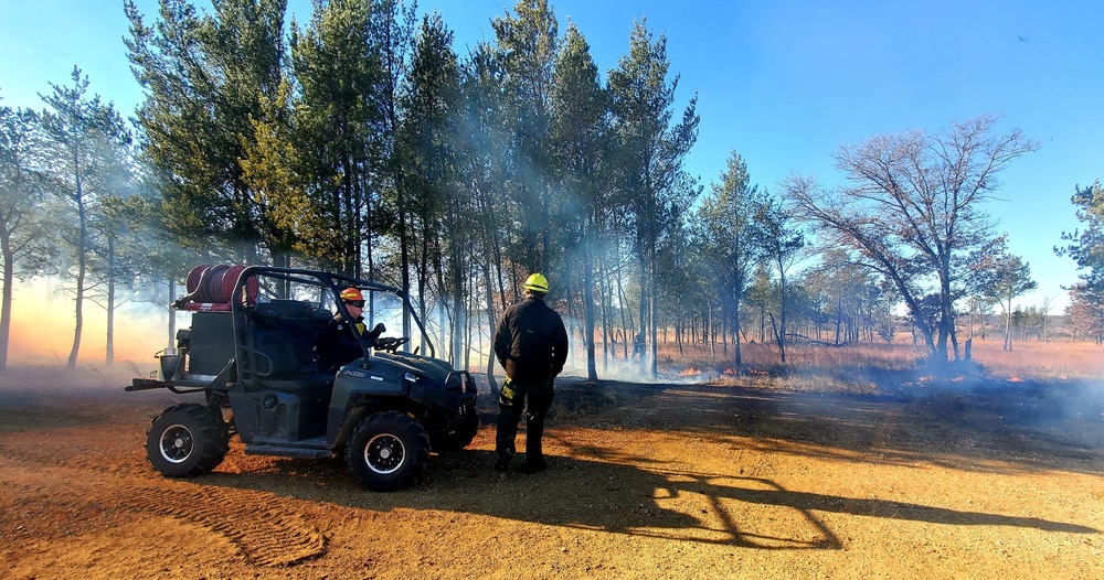 Rare December prescribed burn held on Fort McCoy's North Post