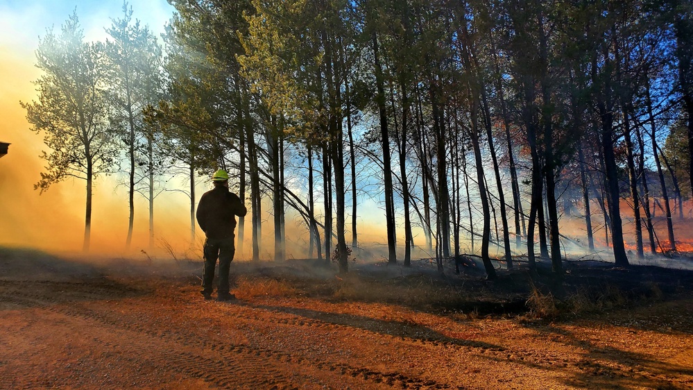 Rare December prescribed burn held on Fort McCoy's North Post