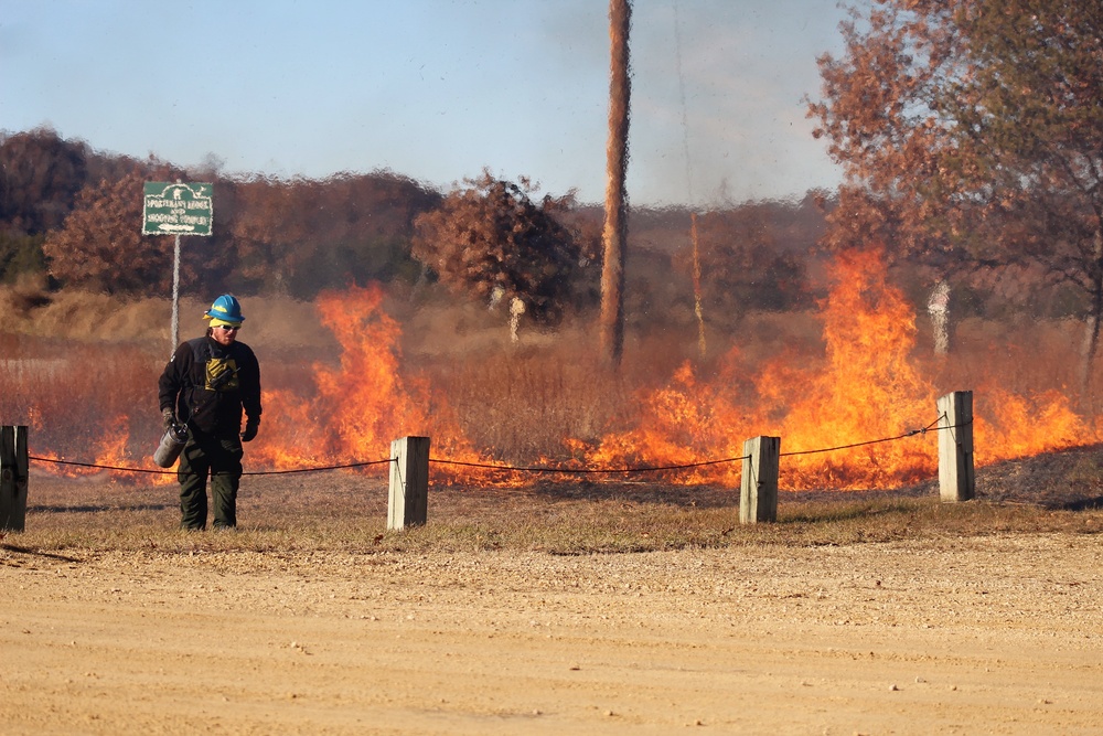 Rare December prescribed burn held on Fort McCoy's North Post