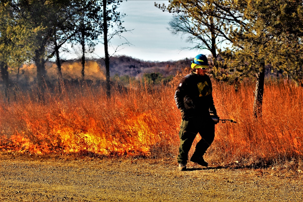 Rare December prescribed burn held on Fort McCoy's North Post