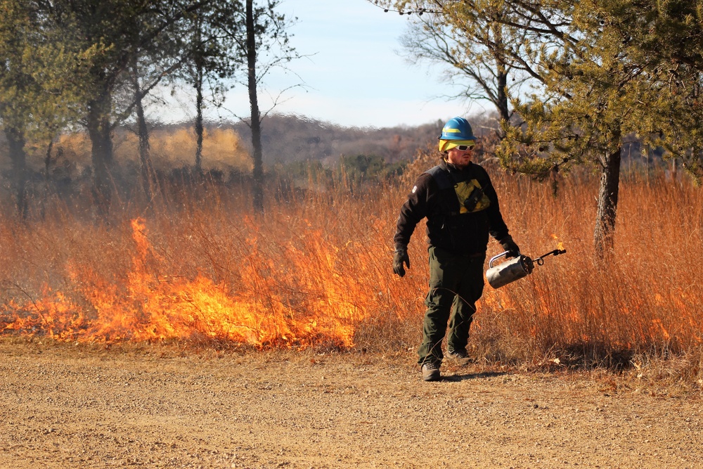 Rare December prescribed burn held on Fort McCoy's North Post