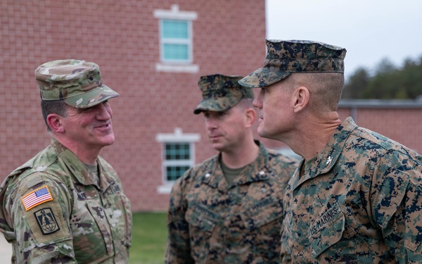 Oncoming Commanding General of TF Pickett visits TF Quantico