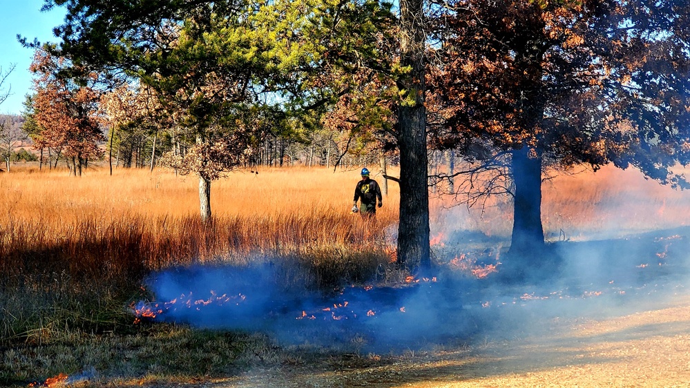 Rare December prescribed burn held on Fort McCoy's North Post