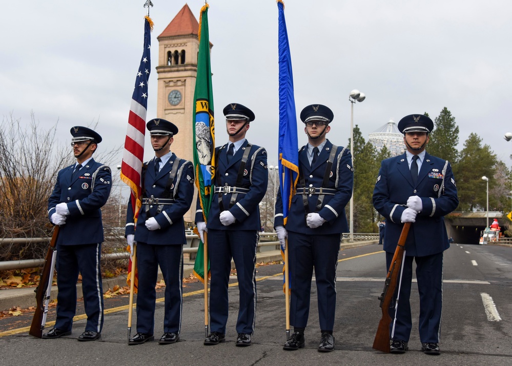 Team Fairchild brings holiday cheer to Spokane Lilac Parade