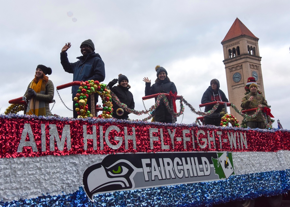 Team Fairchild brings holiday cheer to Spokane Lilac Parade