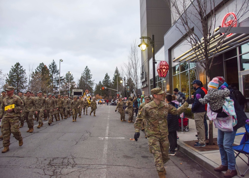 Team Fairchild brings holiday cheer to Spokane Lilac Parade