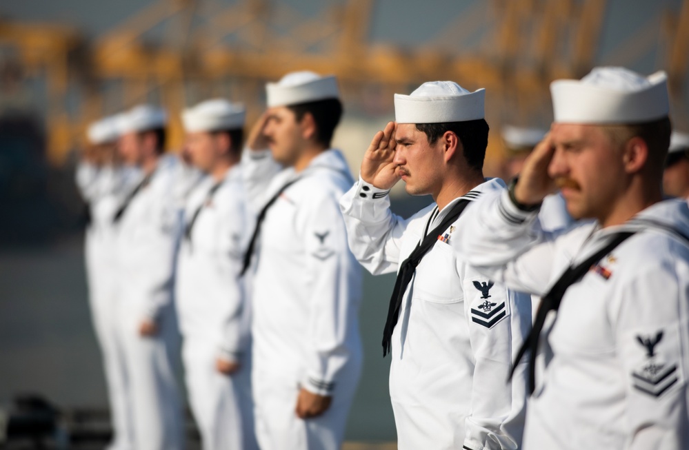 USS Tulsa Departs Chattogram, Bangladesh