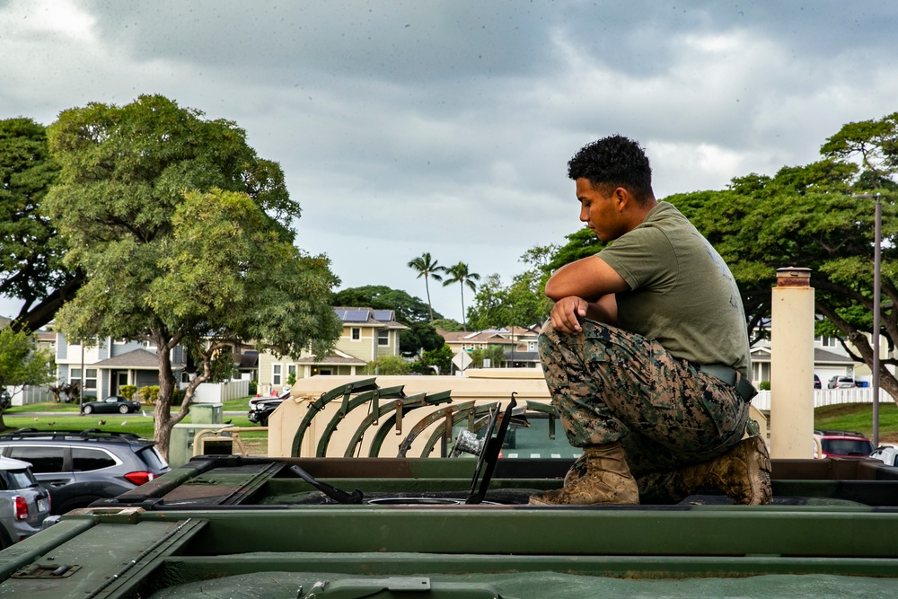 Marines with CLR-3 respond in support of Joint Base Pearl Harbor-Hickam residents