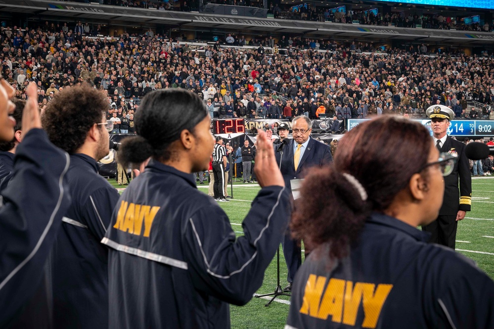 SECNAV enlists future Sailors at Army-Navy Football Game
