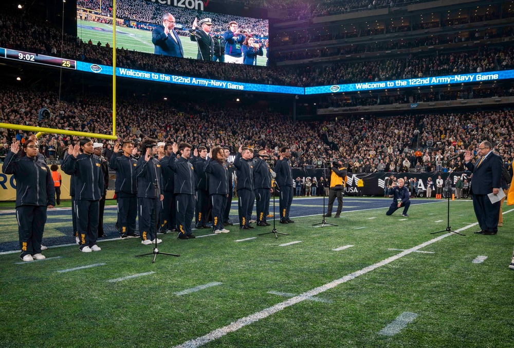 SECNAV enlists future Sailors at Army-Navy Football Game
