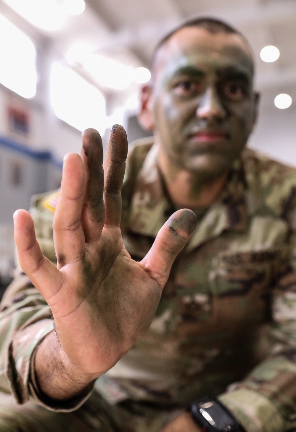 Camouflage training at 79th IBCT