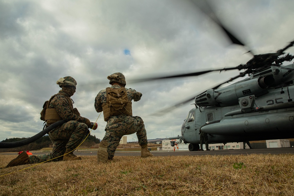 Marines with CLR-3 conduct FARP operations