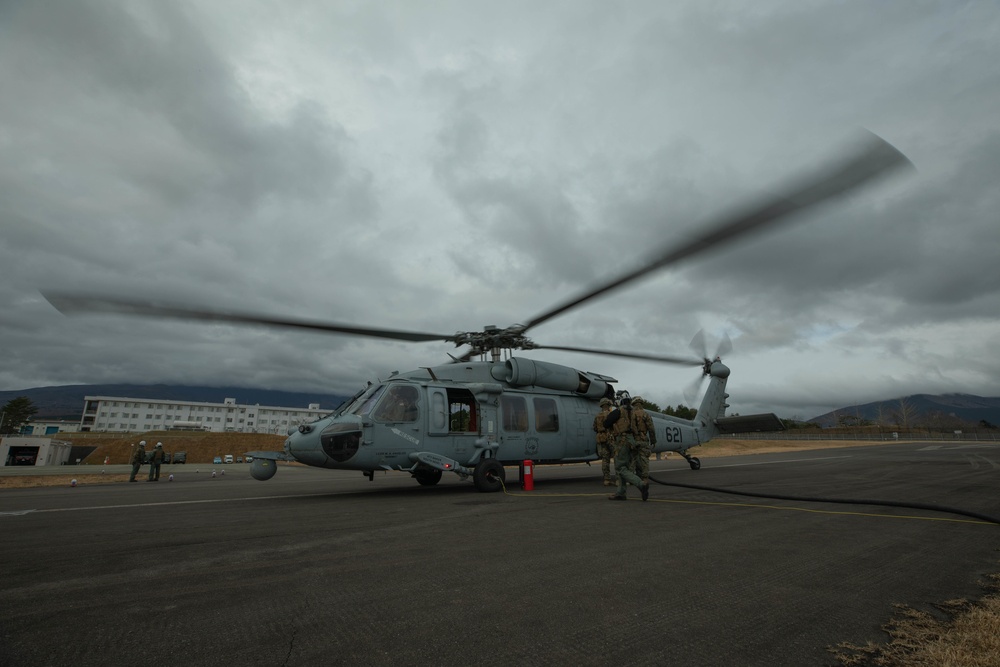 Marines with CLR-3 conduct refueling operations