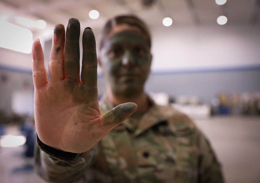 Camouflage training at 79th IBCT