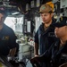 USS Lake Champlain conducts a replenishment-at-sea in Philippine Sea