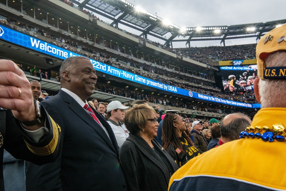 Secretary Austin attends the Army Navy game