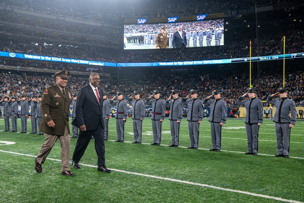 Secretary Austin attends the Army Navy game