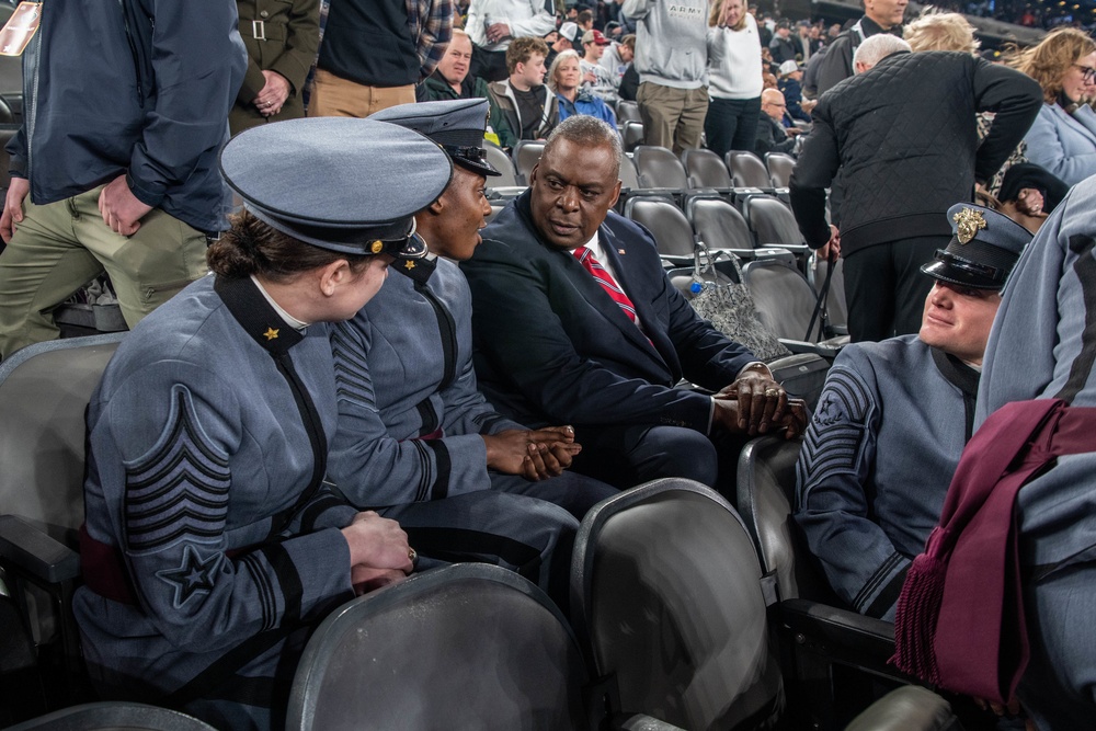 Secretary Austin attends the Army Navy game