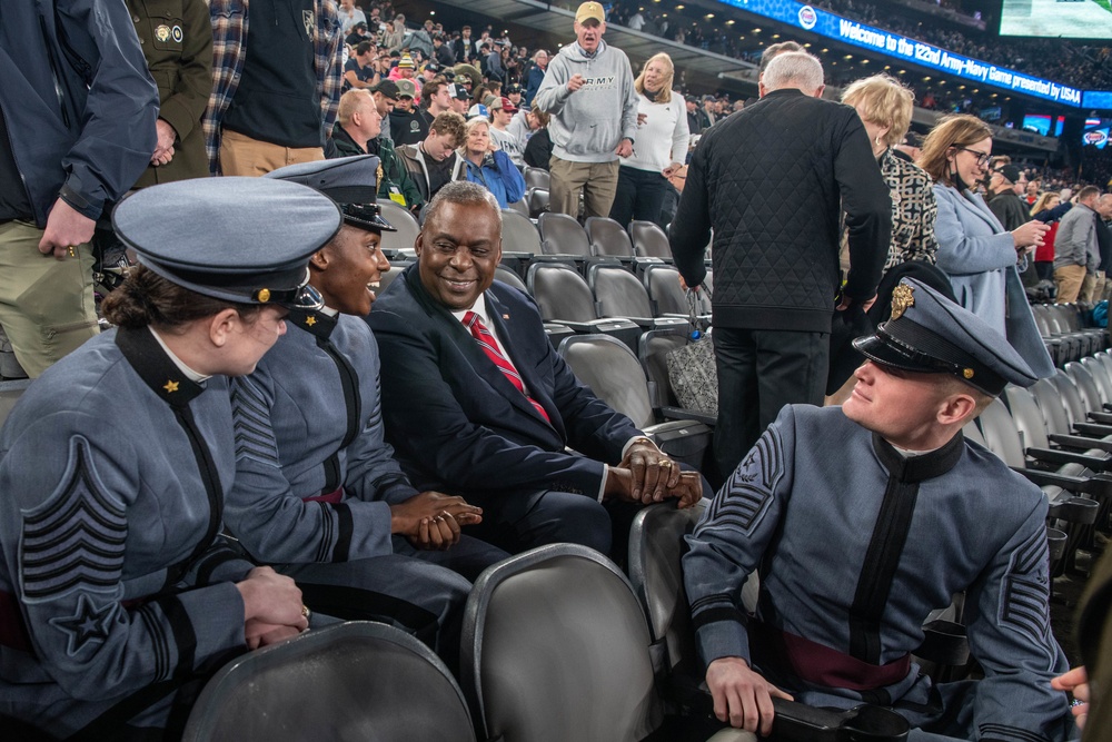 Secretary Austin attends the Army Navy game