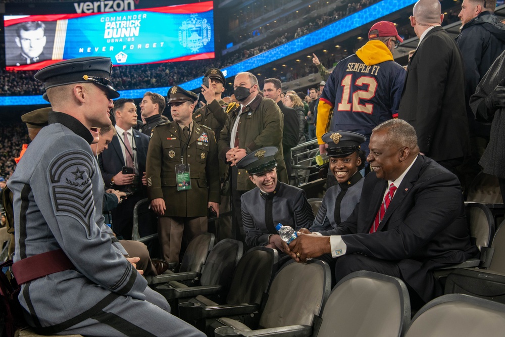 Secretary Austin attends the Army Navy game