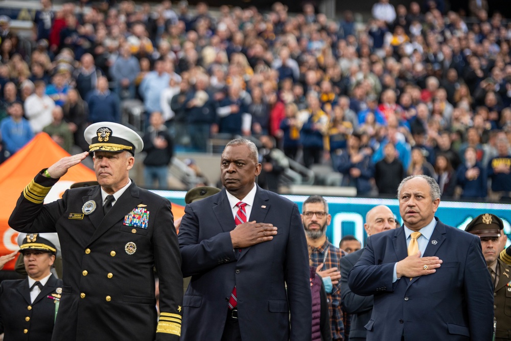 Secretary Austin attends the Army Navy game