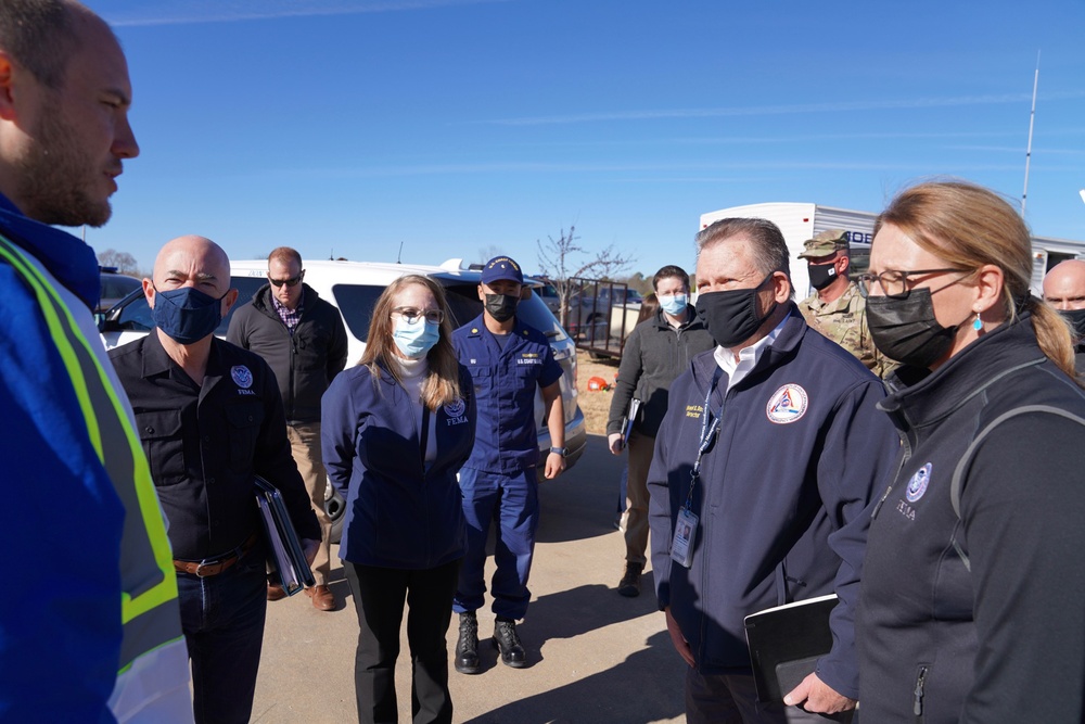 DHS Secretary and FEMA Administrator Briefed on Kentucky Tornado Damage