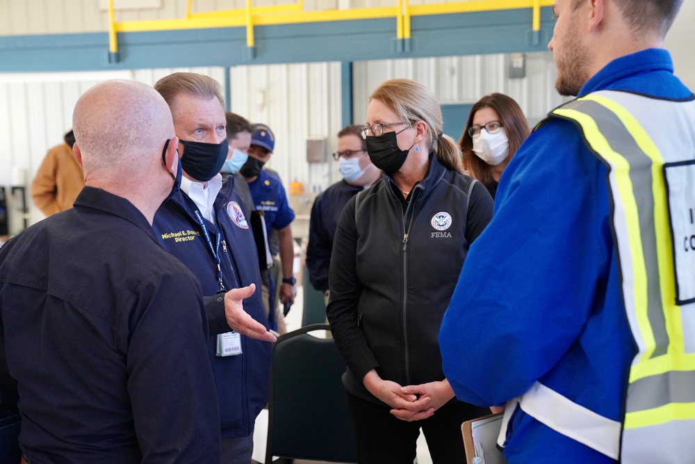 DHS Secretary and FEMA Administrator Briefed on Kentucky Tornado Damage