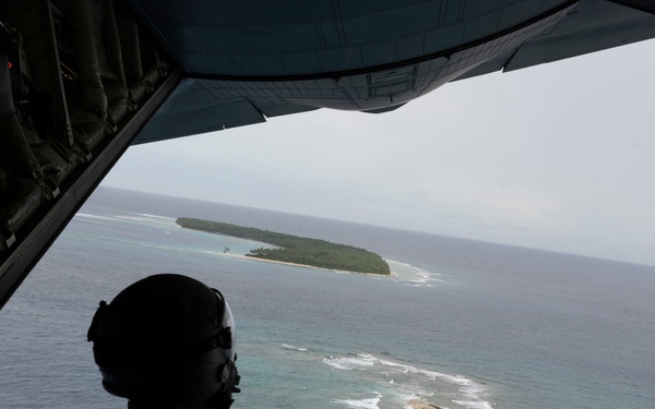 Dropping bundles during Operation Christmas Drop