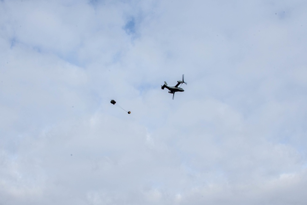 RD21 Marines and JGSDF conduct aerial resupply training