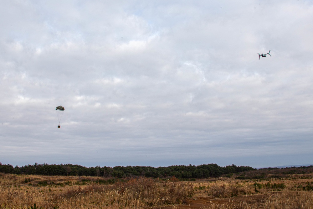 RD21 Marines and JGSDF conduct aerial resupply training