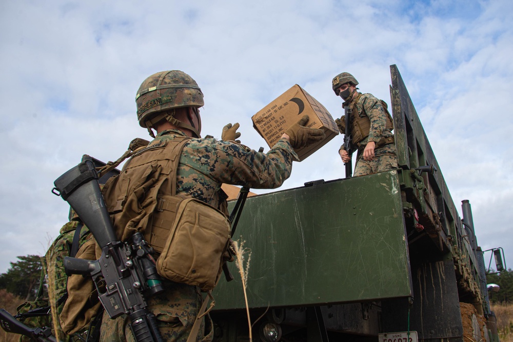 RD21 Marines and JGSDF conduct aerial resupply training