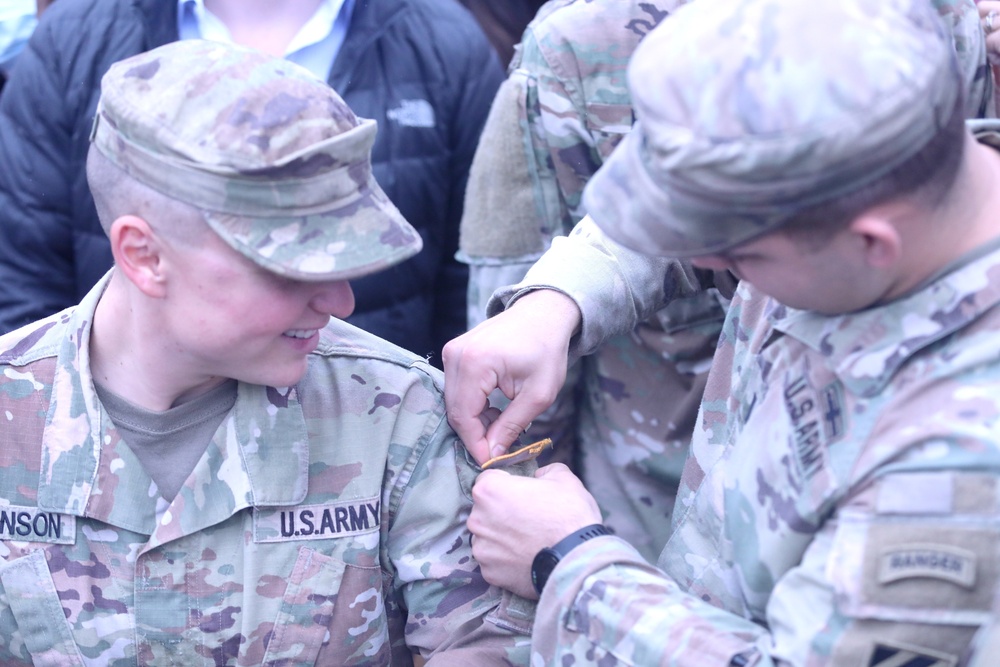 First female Dogface Soldier to obtain Ranger and Sapper tabs