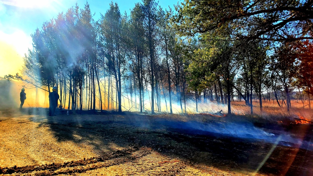 Rare December prescribed burn covers 500-plus acres at Fort McCoy