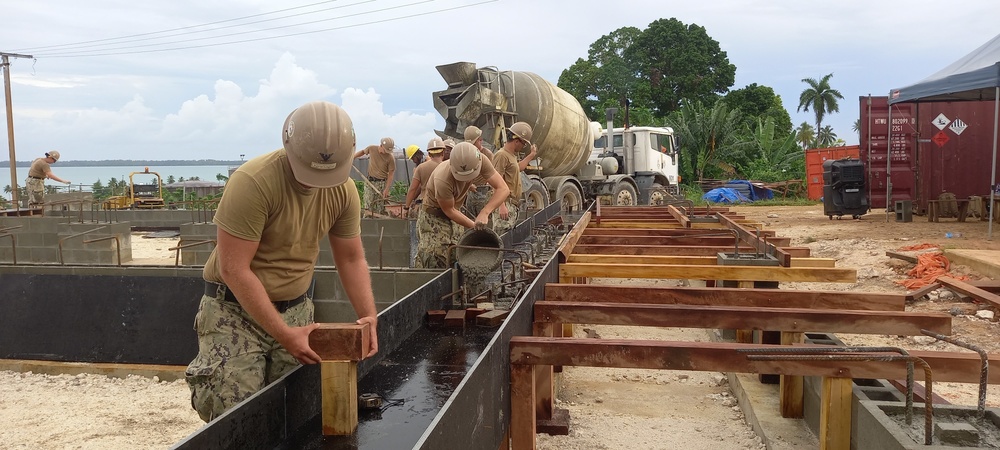 NMCB-5 builds a dental facility onboard Lombrum Naval Base Papua New Guinea